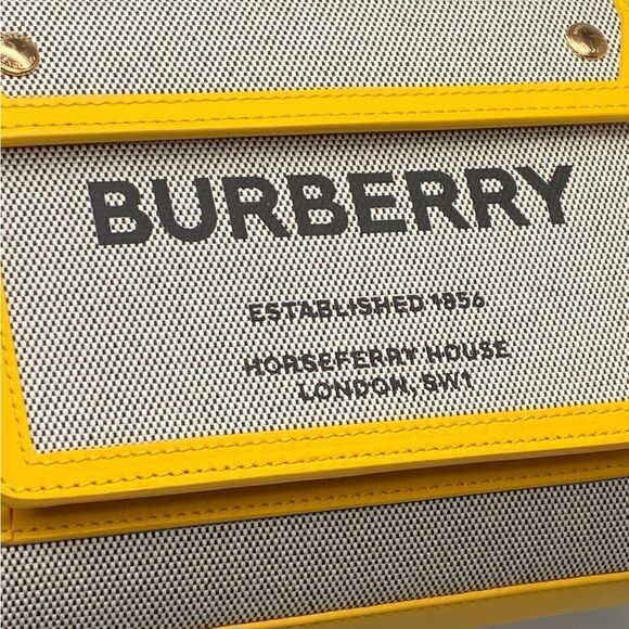 Burberry Mini Leather-Trimmed Canvas Pocket Tote - Picture 8 of 16